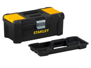 Stanley STA175515 basic toolbox with yellow metal latches and lid organisers