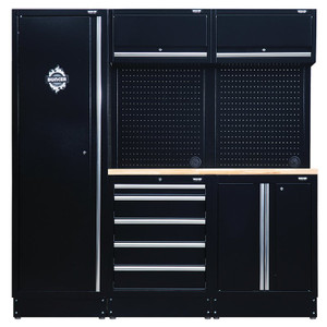BUNKER® Modular Storage Combo With Hardwood Worktop (11 Piece)