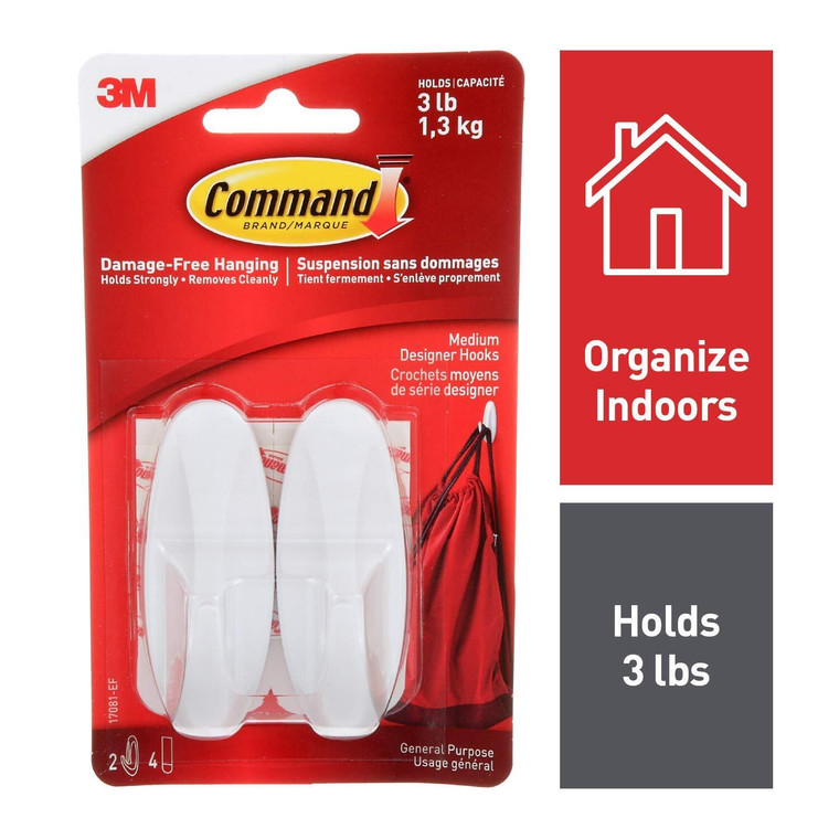 Command Medium Designer Hooks (2 Hooks) (17081)