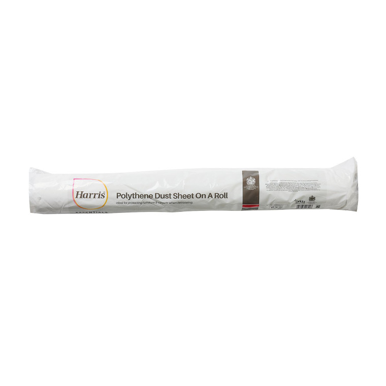 Harris Essentials Plastic Dustsheet on a Roll 2mt x 50mt
