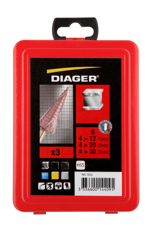 5%Cobalt TIALN Step drill bit 4 to 12 - 4 to 20 - 4 to 30