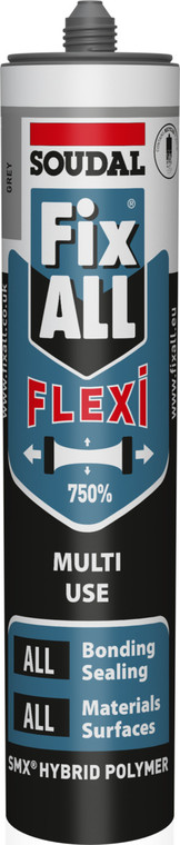 Soudal Fix All Flexi Sealant Adhesive (Grey) - 290ml (106037)