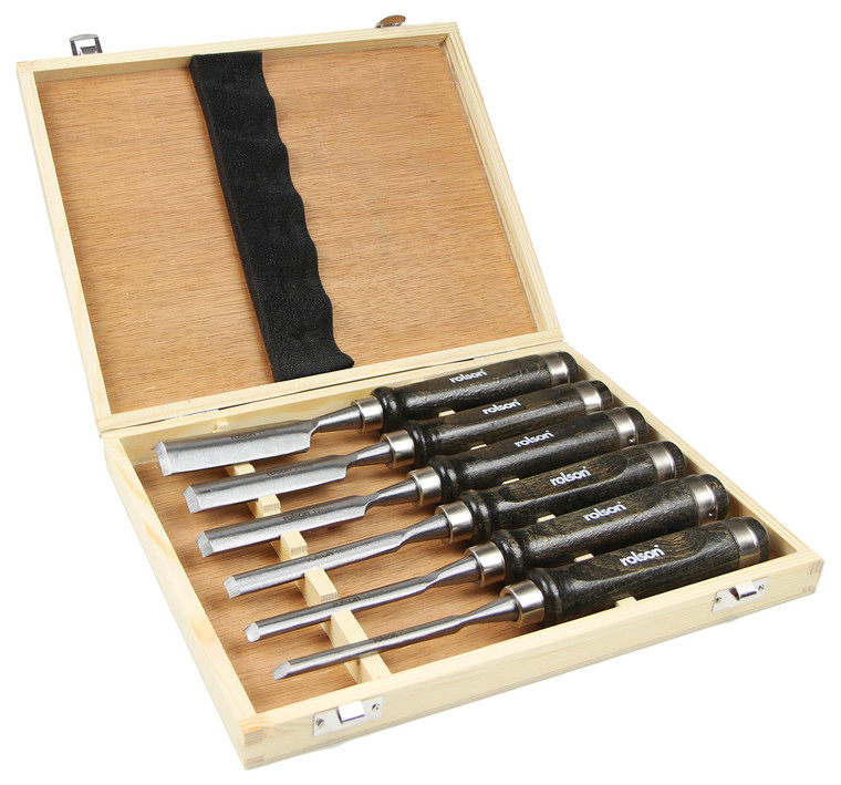 6 Piece Woodcarving Set with Walnut Handles (56120)