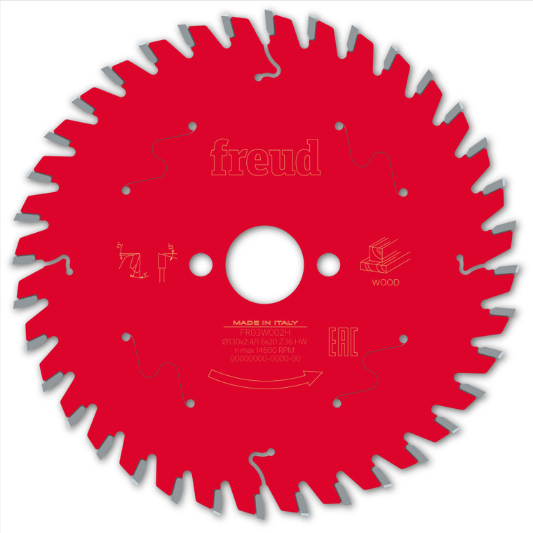 Freud Wood Circular Saw Blade 130mm x 20mm x 2.4mm x 36T