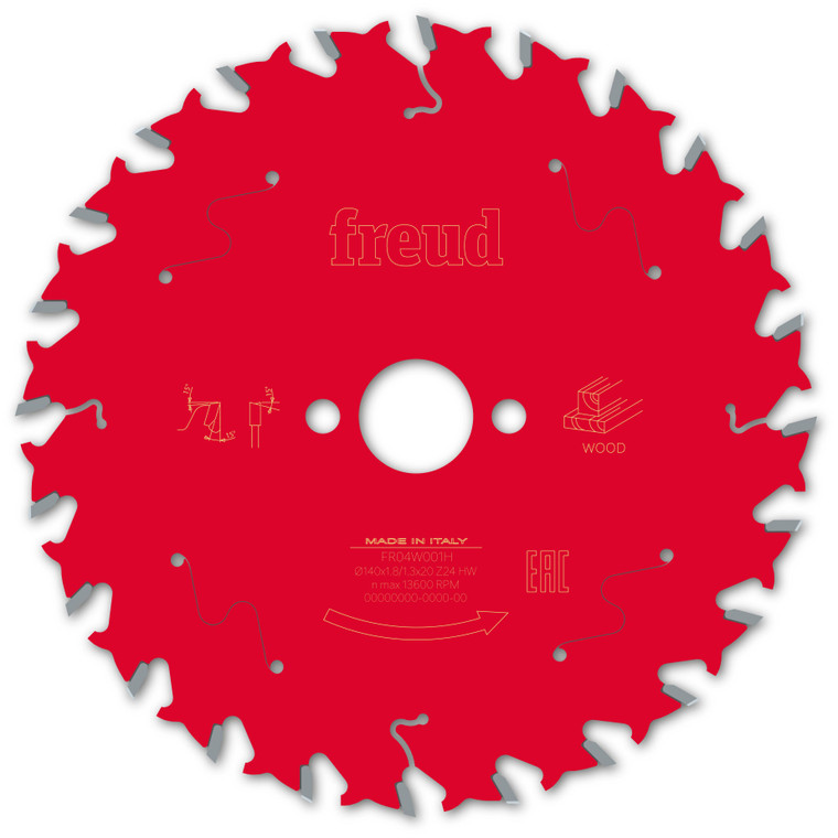 Freud Wood Circular Saw Blade 140mm x 20mm x 1.8mm x 24T (F03FS09667)