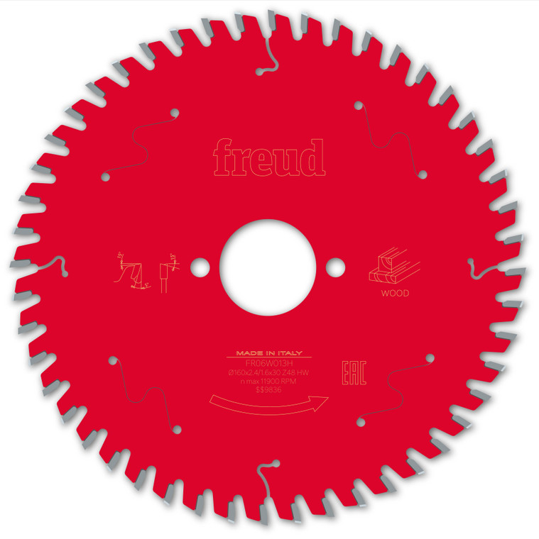 Freud Wood Circular Saw Blade 160mm x 30mm x 2.4mm x 48T (F03FS09685)