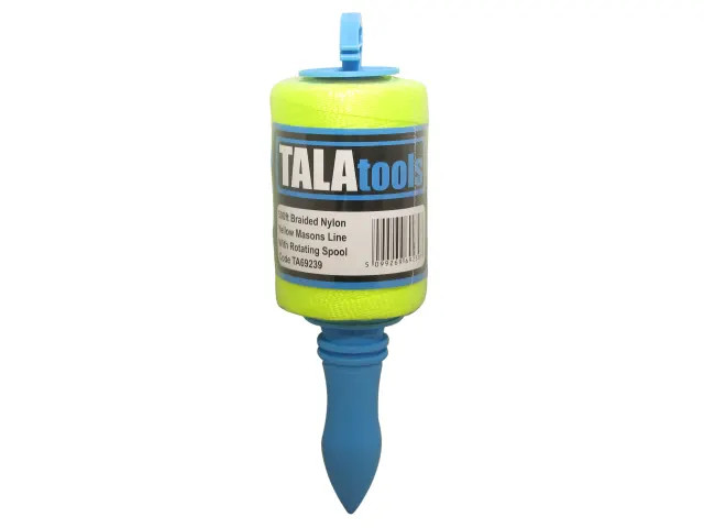Tala 150m (500ft) Braided Yellow Builders Line on Winder