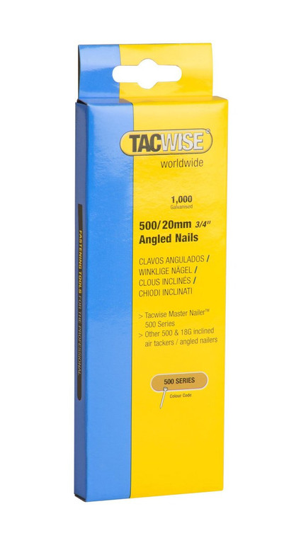 Tacwise 500/20MM 18G Angled Nails (1000) (400ELS)