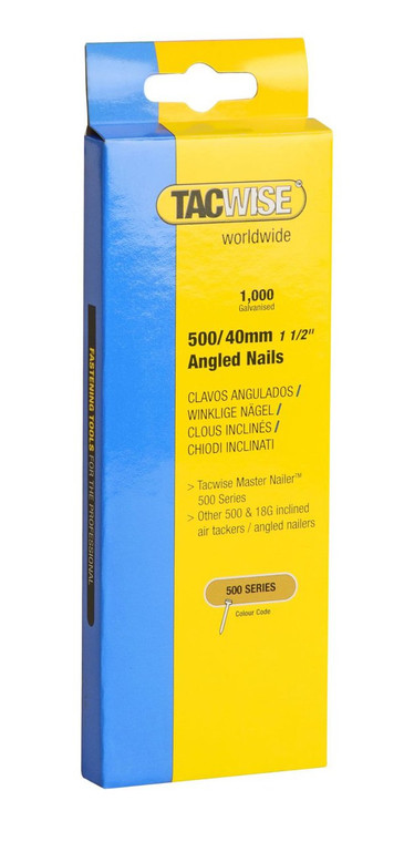 Tacwise 500/40MM 18G Angled Nails (1000) (400ELS)