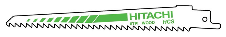 Hitachi 752029 Wood Cutting Sabre Saw Blades 5 Pack 150 x 6 x 1.25mm