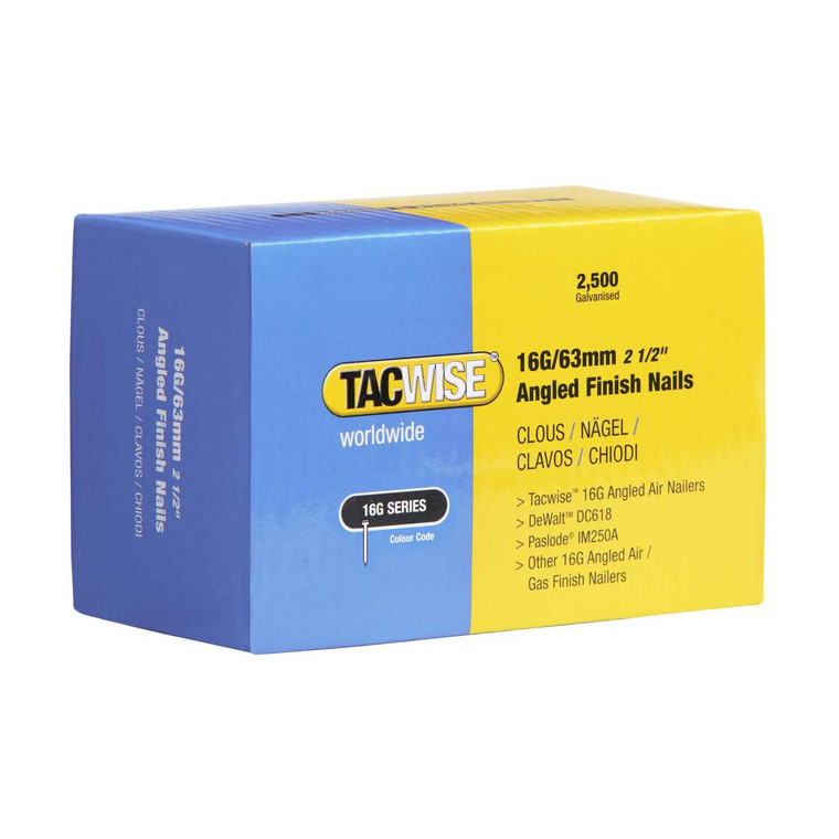 Tacwise 63MM 16G Angled Nails (2500)