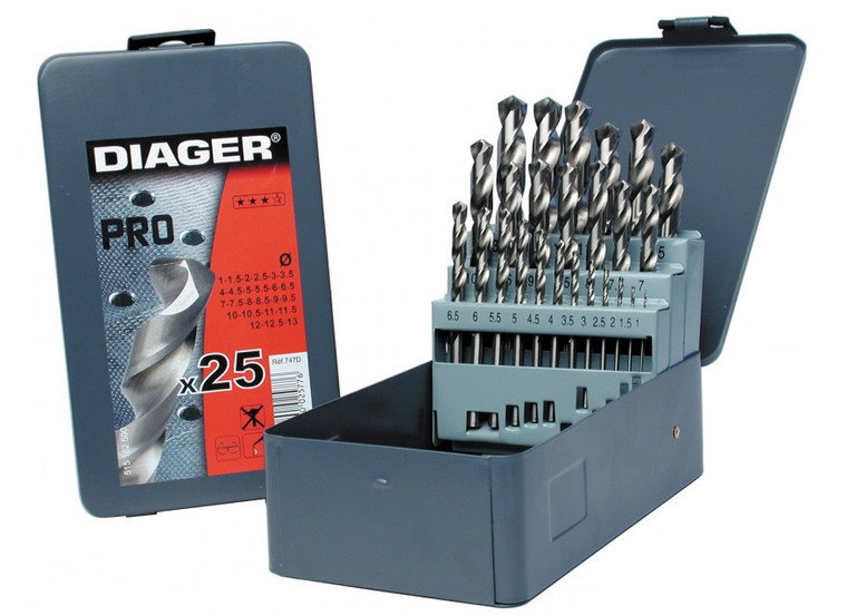 Diager 747D 25 Piece HSS Drill Bit Set