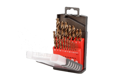  Diager 708D 19 Piece HSS Cobalt Drill Bit Set