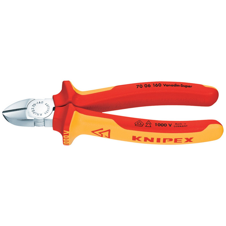 Knipex 70 06 180 180mm VDE Fully Insulated Diagonal Side Cutters (18451)