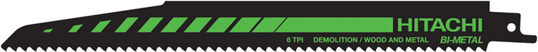 Hitachi 752028 Universal Cutting Sabre Saw Blade 225 x 22 x 1.6mm