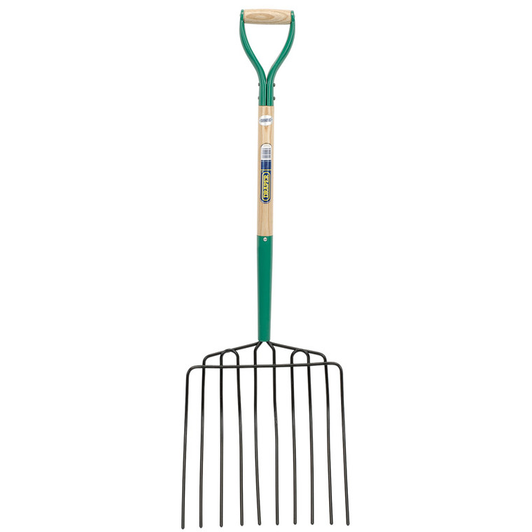 Draper 10 Prong Potato Fork with Wood Shaft & Mid Handle
