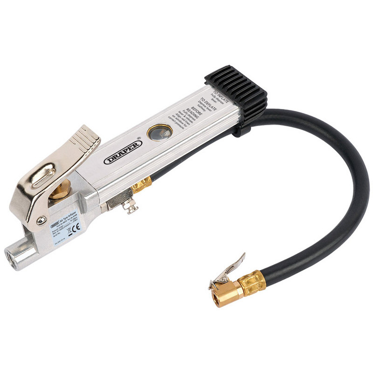 Draper Air Line Inflator with Twin Open Ended Clip on Connector