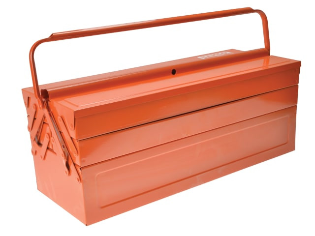 Bacho Orange Metal Cantilever Tool Box 21in