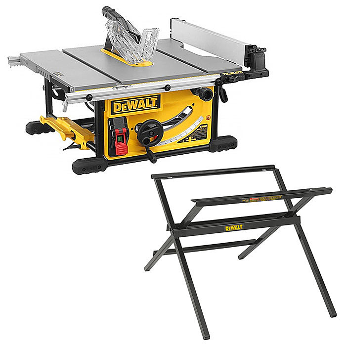DeWalt DWE7492 250mm Table Saw With Scissor Stand