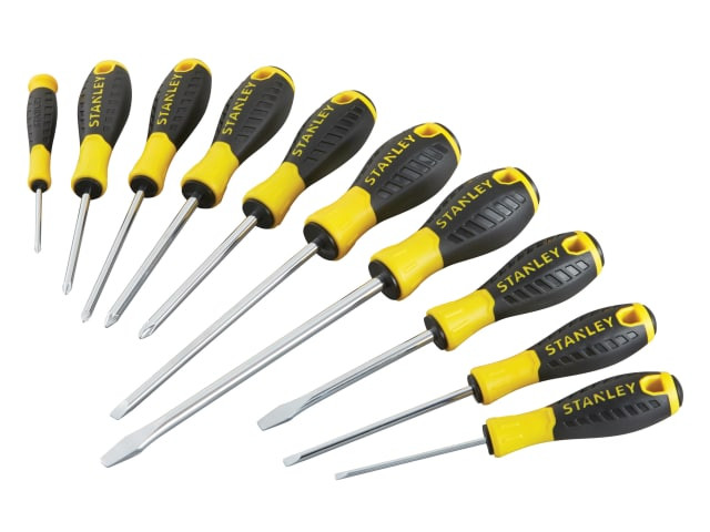 Stanley Essential Screwdriver Set, 10 Piece SL/PH/PZ 
