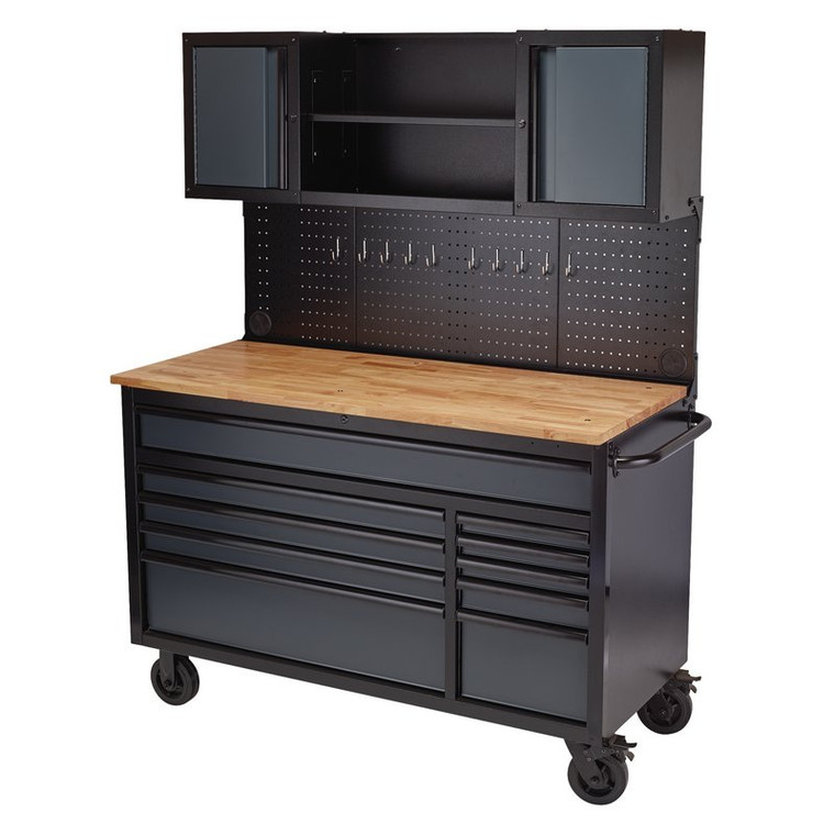 BUNKER® Roller Workstation with Workbench (Grey) (08242)