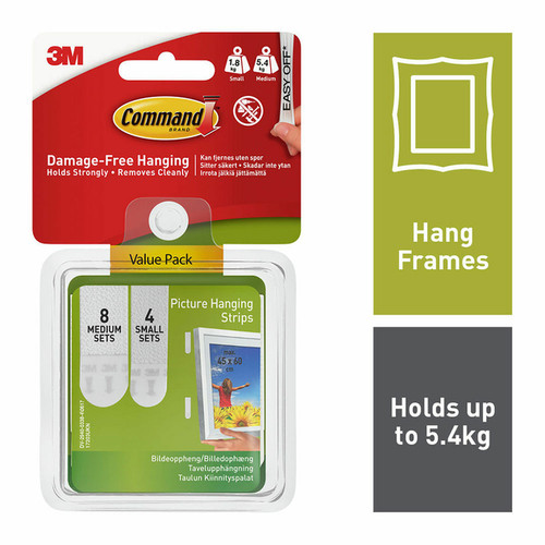 Command Small & Medium Picture Hanging Strips Value Pack