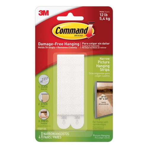 Command Narrow Picture Hanging Strips (4 Sets)