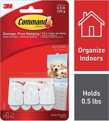 Command Micro Hooks Pack (3 Hooks)