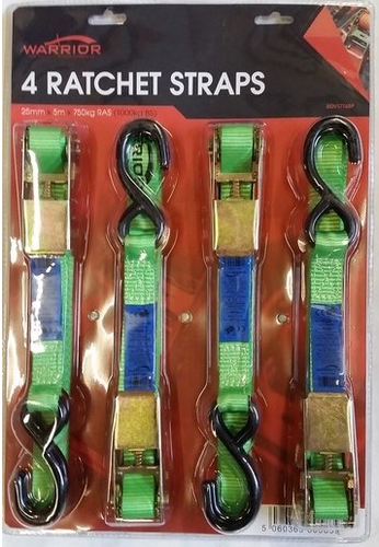 PROSOLVE RATCHET STRAP 5m x 1T 4 Pack
