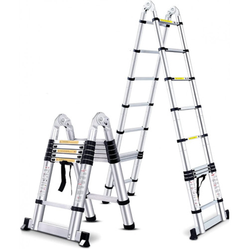 Protool Aluminium A-Frame Telescopic Ladder 4.4M (2.2 x 2.2M)