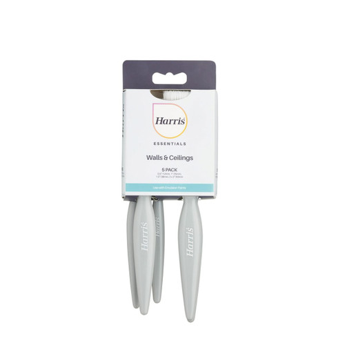 Harris Essentials Wall & Ceiling Paint Brush 5 Pack