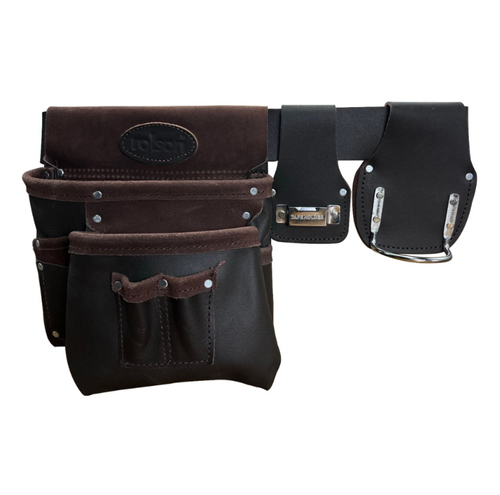 Single Leather Belt + Tape and Hammer Holder