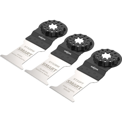 Smart Trade 3pc Starlock Multi Tool Blade Kit