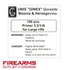 Unis Ginex Large Rifle Primers, Tray of 100 [GINEX-PRI-LR]