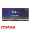 CCI Maxi-Mag - .22WMR, 40gr, JHP, Box of 200 [958]
