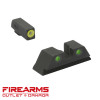 Meprolight Hyper-Bright Sight Set - Yellow Ring, Fits Glock 17 [ML40224Y]