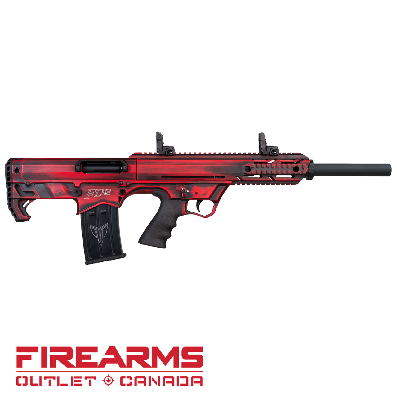 Canuck FD12 Tactical, Distressed Red - 12GA, 3", 20" Barrel [FD12-001DR]