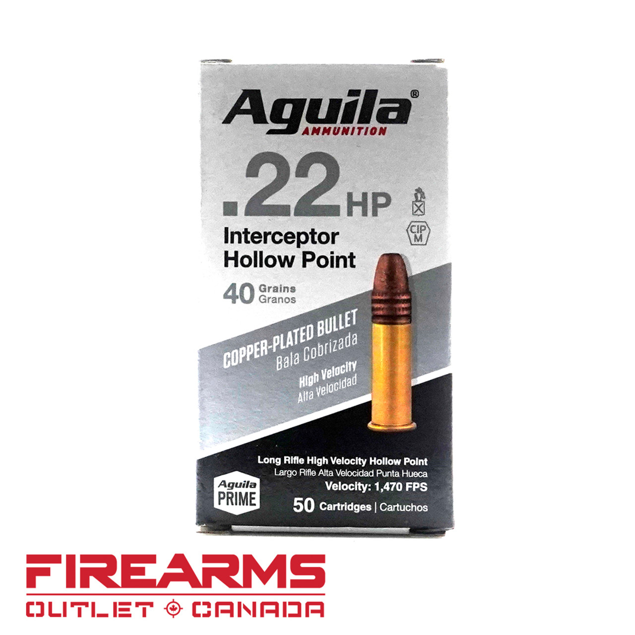 Aguila Interceptor Hollow Point - .22LR, 40gr, HP, Box of 50 [1B220321]