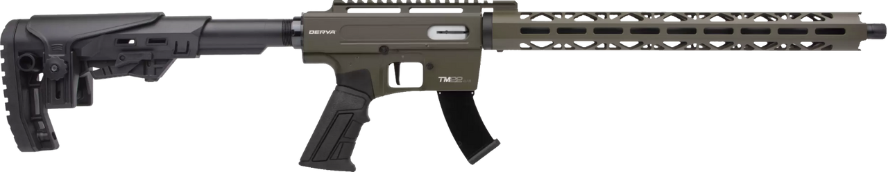 Derya TM22 Semi-Auto Rifle - .22LR, 18", ODG [TM22-18-ODG]