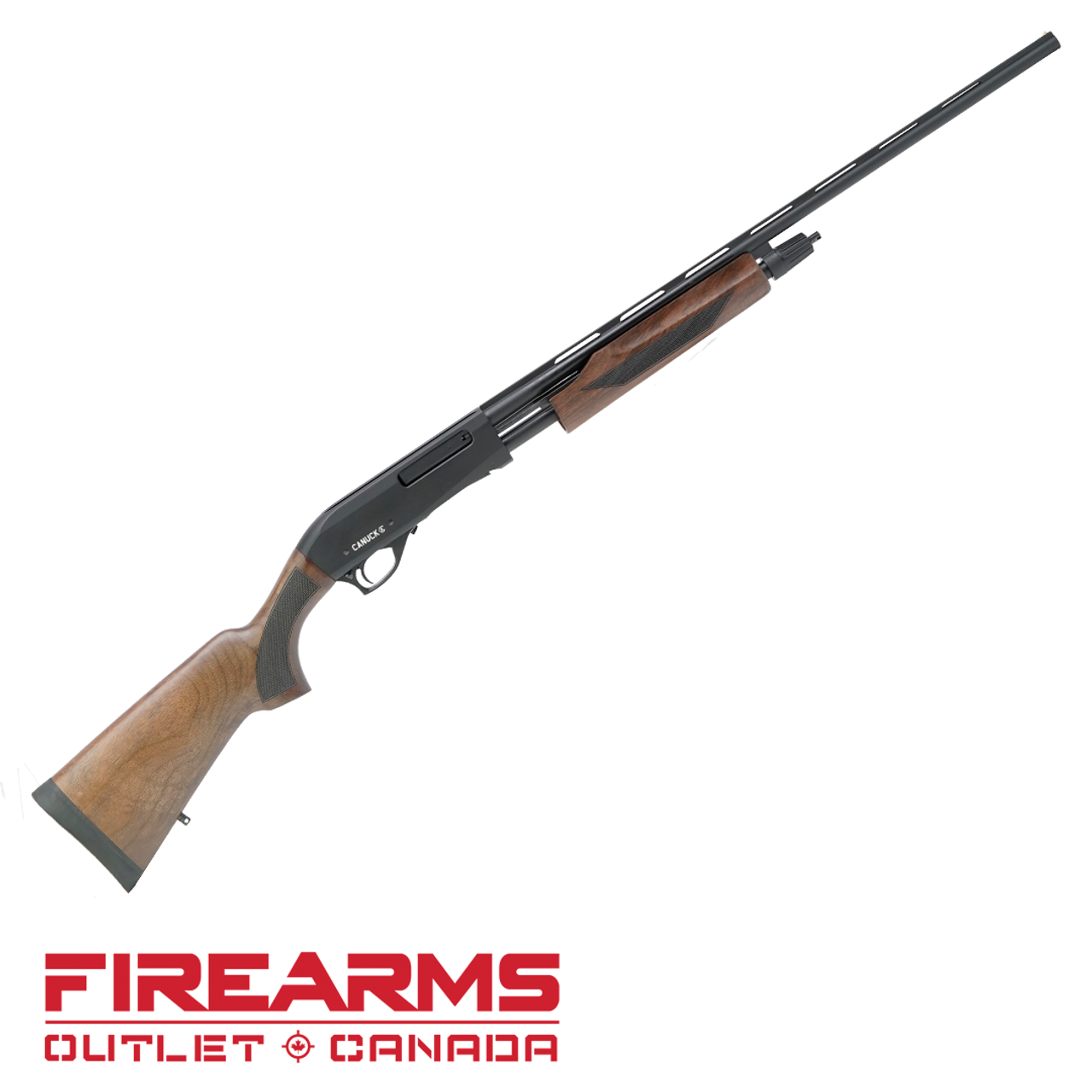 Canuck Hunter Pump Action Shotgun, Walnut Stock - .410GA, 2-3/4" or 3", 26" Barrel [CHPWAL41026]