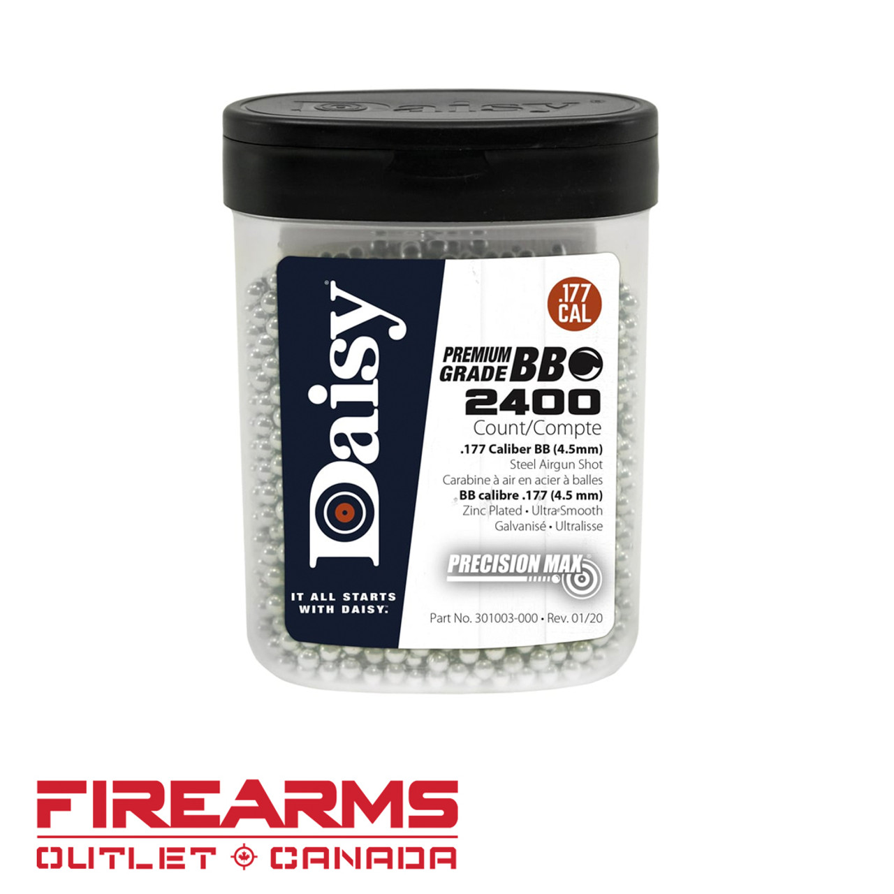 Daisy Premium Grade BBs - .177 Cal, 2400 Ct. [980024446]