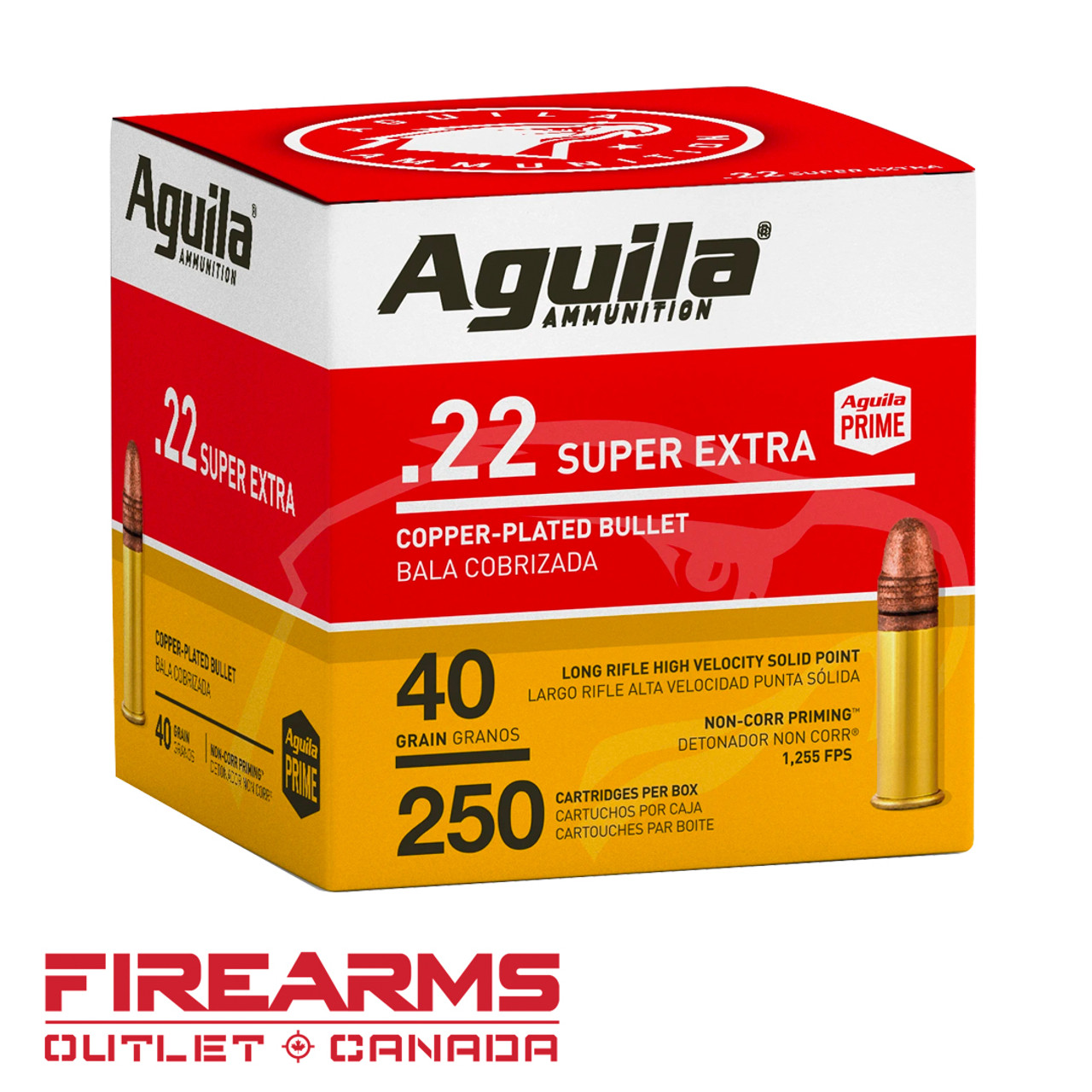 Aguila High Velocity - .22LR, 40gr, SP, Pack of 250 [1B221100]