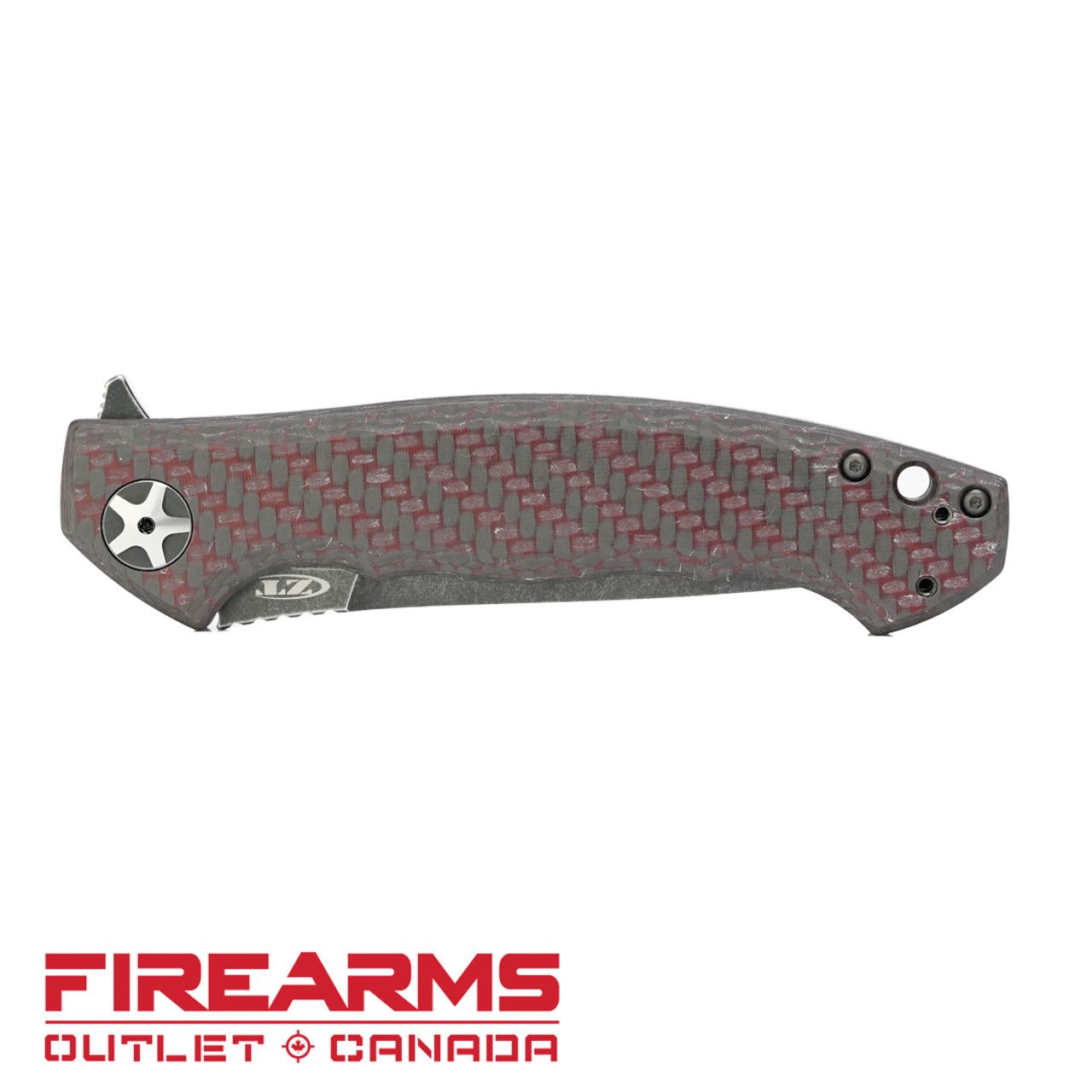 Zero Tolerance - Sinkevich Flipper Knife Red Carbon Fiber, Blackwash [0452RDBW]