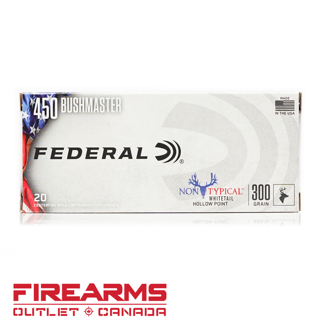 Federal Non-Typical -  .450 Bushmaster, 300gr, JHP, Box of 20 [450BMDT1]