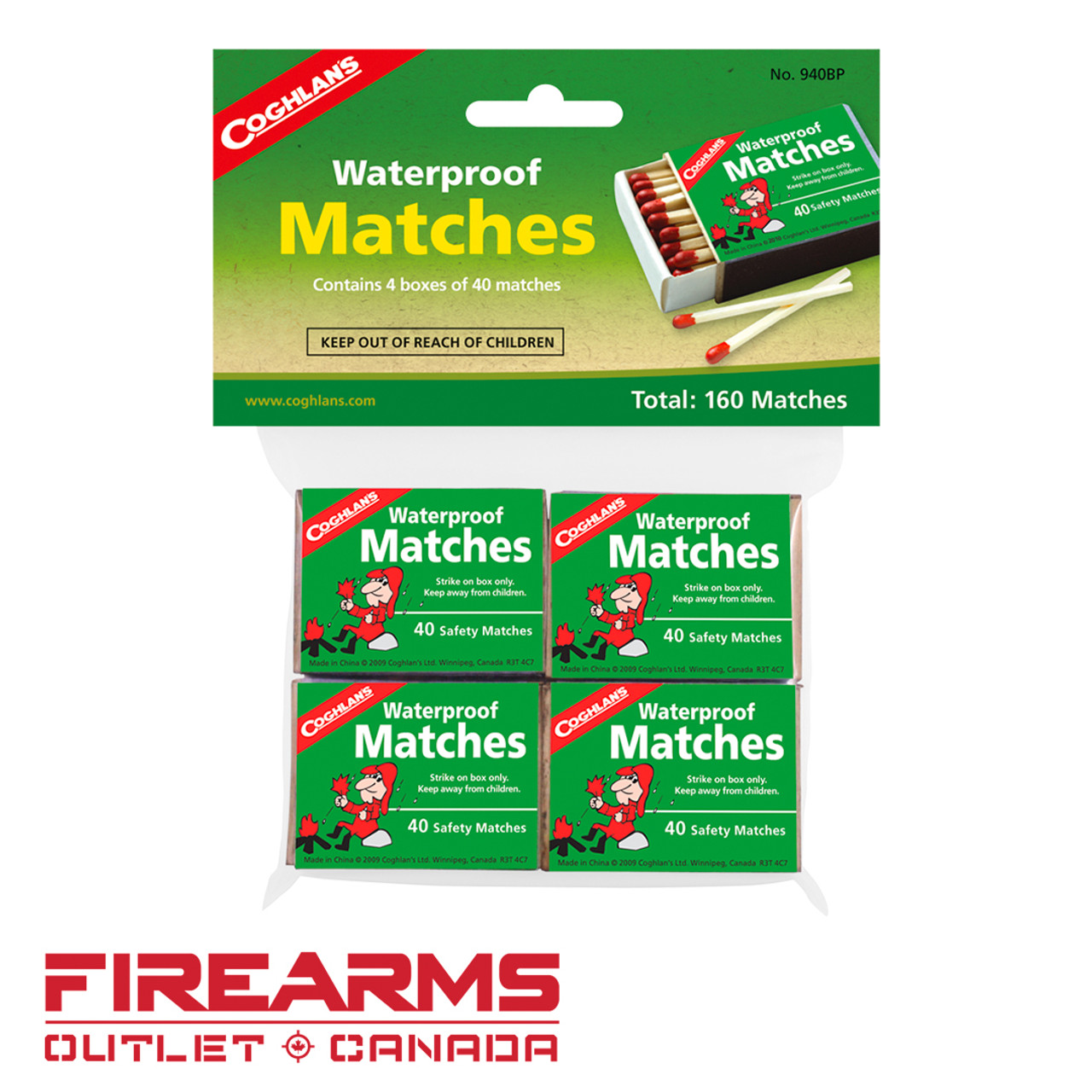 Coghlan's Waterproof Matches - 4 Pack [940BP]