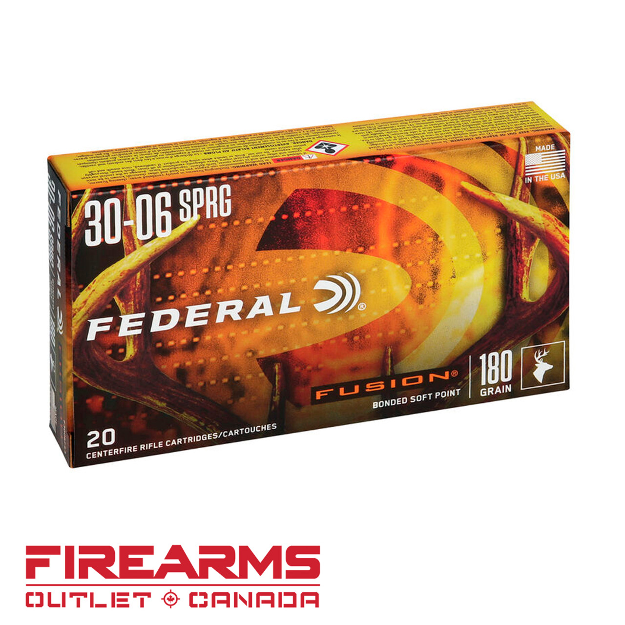 Federal Fusion - .30-06 Springfield, 180gr, FSP, Box of 20 [F3006FS3]