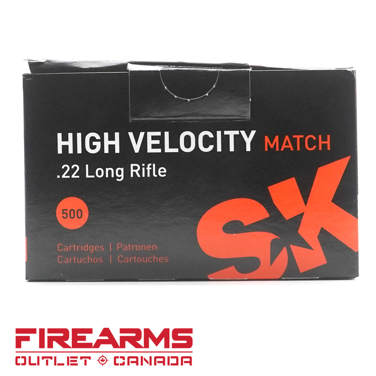 Lapua SK High Velocity Match Ammunition - .22LR, 40gr, LRN, Case of 500 [420137]