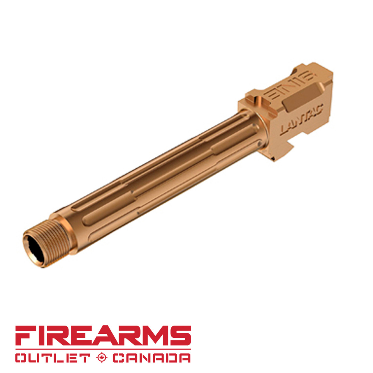 Lantac 9INE - Gold TiN, Threaded Barrel  For Glock 17 Gen 3/4 [01-GB-G17-TH-BRNZ]