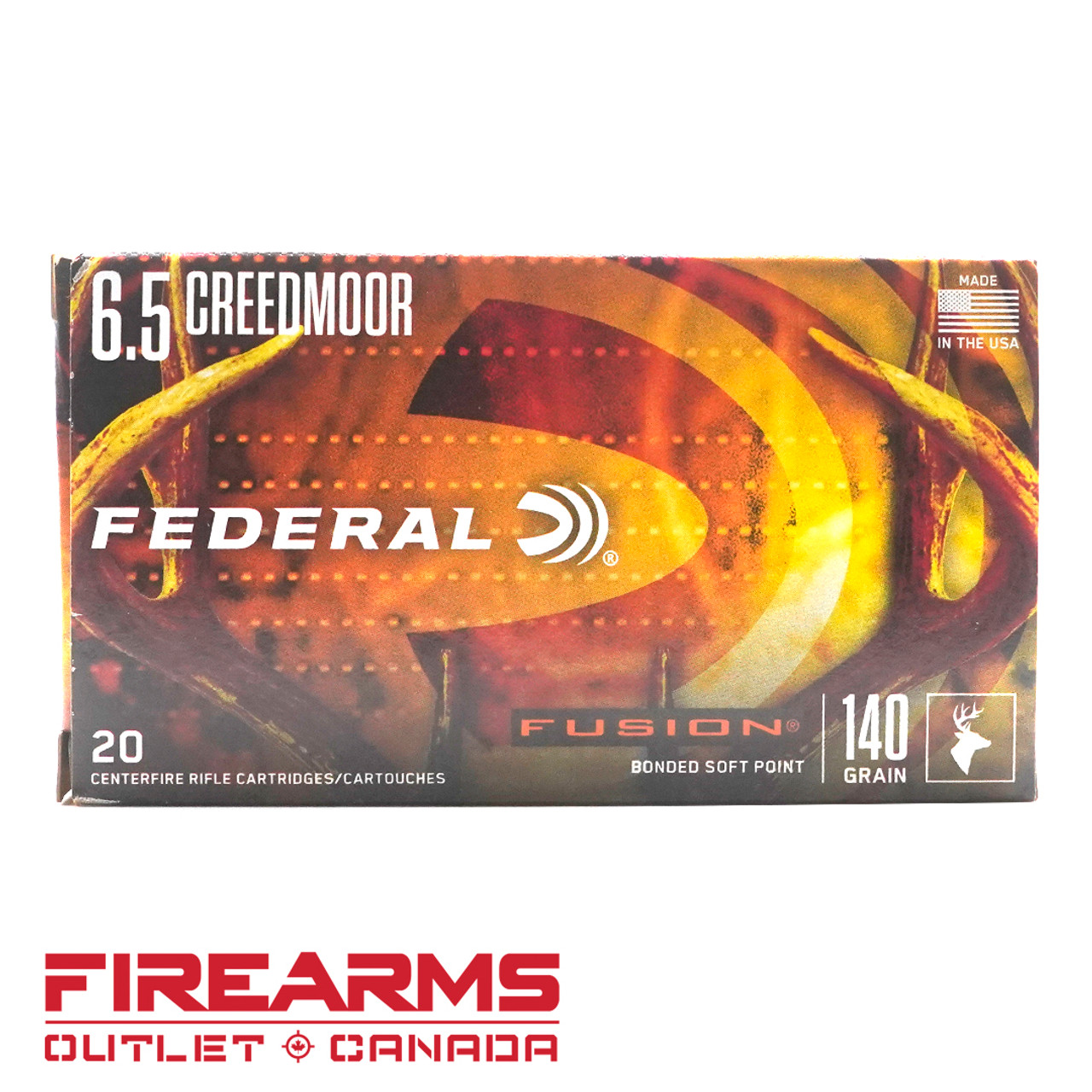 Federal Fusion - 6.5 Creedmoor, 140gr, FSP, Box of 20 [F65CRDFS1]