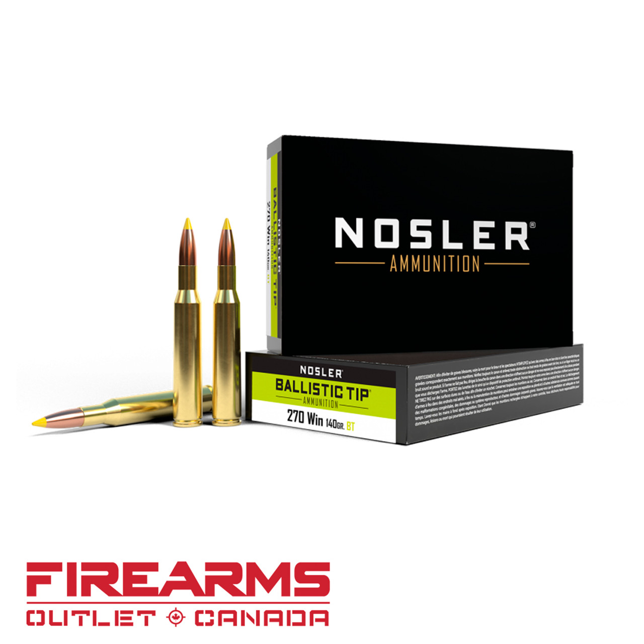 Nosler Ammunition - .270 Win., 140gr, BT, Box of 20 [40055]